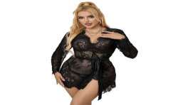 SUBBLIME 953751 CAMISaN DE ENCAJE TANGA NEGRO S M