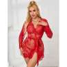 SUBBLIME 953782 CAMISaN DE ENCAJE TANGA ROJO L XL