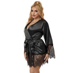 SUBBLIME 953799 PIJAMA ELEGANTE DE ENCAJE TANGA NEGRO S M