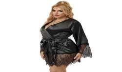 SUBBLIME 953805 PIJAMA ELEGANTE DE ENCAJE TANGA NEGRO L XL