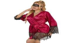 SUBBLIME 953812 PIJAMA ELEGANTE DE ENCAJE TANGA ROJO S M