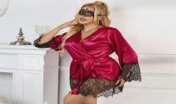 SUBBLIME 953829 PIJAMA ELEGANTE DE ENCAJE TANGA ROJO L XL