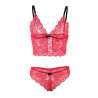 SUBBLIME 953898 CAMISaN DE SEDA Y ENCAJE PANTIES ROJO S M
