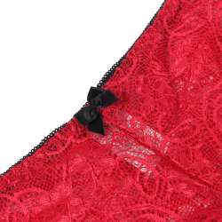 SUBBLIME 953898 CAMISaN DE SEDA Y ENCAJE PANTIES ROJO S M