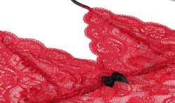 SUBBLIME 953898 CAMISaN DE SEDA Y ENCAJE PANTIES ROJO S M