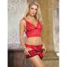 SUBBLIME 953898 CAMISaN DE SEDA Y ENCAJE PANTIES ROJO S M