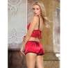 SUBBLIME 953898 CAMISaN DE SEDA Y ENCAJE PANTIES ROJO S M