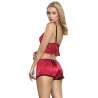 SUBBLIME 953904 CAMISaN DE SEDA Y ENCAJE PANTIES ROJO L XL