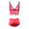 SUBBLIME 953904 CAMISaN DE SEDA Y ENCAJE PANTIES ROJO L XL