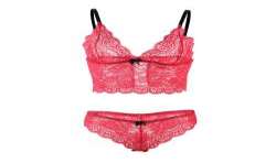 SUBBLIME 953904 CAMISaN DE SEDA Y ENCAJE PANTIES ROJO L XL