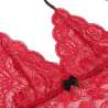 SUBBLIME 953904 CAMISaN DE SEDA Y ENCAJE PANTIES ROJO L XL