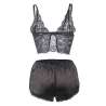 SUBBLIME 953911 CAMISaN DE SEDA Y ENCAJE PANTIES NEGRO S M