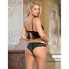 SUBBLIME 953911 CAMISaN DE SEDA Y ENCAJE PANTIES NEGRO S M