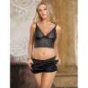 SUBBLIME 953928 CAMISaN DE SEDA Y ENCAJE PANTIES NEGRO L XL