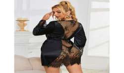 SUBBLIME 953997 CAMISOLA DE ENCAJE ESPALDA TRANSPARENTE TANGA NEGRO S M