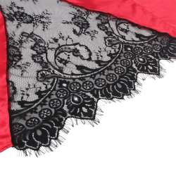 SUBBLIME 954024 CAMISOLA DE ENCAJE ESPALDA TRANSPARENTE TANGA ROJO NEGRO L XL