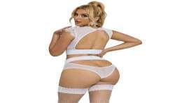 SUBBLIME 954031 SUJETADOR PANTIES CON LIGUERO BLANCO S M