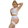 SUBBLIME 954031 SUJETADOR PANTIES CON LIGUERO BLANCO S M