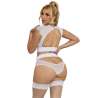 SUBBLIME 954048 SUJETADOR PANTIES CON LIGUERO BLANCO L XL