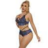 SUBBLIME 954062 SUJETADOR PANTIES ENCAJE AZUL S M
