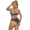 SUBBLIME 954079 SUJETADOR PANTIES ENCAJE AZUL L XL