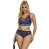 SUBBLIME 954079 SUJETADOR PANTIES ENCAJE AZUL L XL