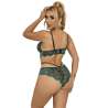SUBBLIME 954086 SUJETADOR PANTIES ENCAJE VERDE S M