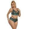 SUBBLIME 954086 SUJETADOR PANTIES ENCAJE VERDE S M