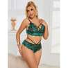 SUBBLIME 954086 SUJETADOR PANTIES ENCAJE VERDE S M