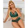 SUBBLIME 954086 SUJETADOR PANTIES ENCAJE VERDE S M
