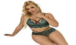 SUBBLIME 954093 SUJETADOR PANTIES ENCAJE VERDE L XL