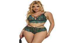 SUBBLIME 954093 SUJETADOR PANTIES ENCAJE VERDE L XL