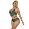 SUBBLIME 954093 SUJETADOR PANTIES ENCAJE VERDE L XL