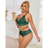 SUBBLIME 954093 SUJETADOR PANTIES ENCAJE VERDE L XL