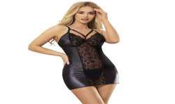 SUBBLIME 954178 BODY TANGA CUERO NEGRO L XL