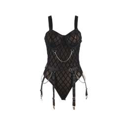 SUBBLIME 954277 BODY CON CADENAS LIGUEROS NEGRO L XL