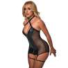 SUBBLIME 954451 VESTIDO SEXY DE REJILLA CUERO NEGRO L XL