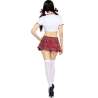LEG AVENUE DISFRAZ MISS COLEGIALA CLaSICO ROJO BLANCO S M