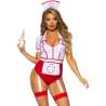 LEG AVENUE DISFRAZ ENFERMERA SEXY ROJO BLANCO S