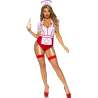 LEG AVENUE DISFRAZ ENFERMERA SEXY ROJO BLANCO M
