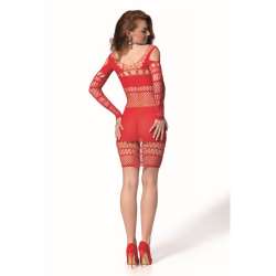 PASSION BS 105 BODYSTOCKING ROJO TALLA aNICA