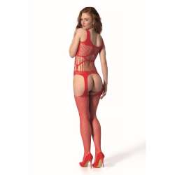 PASSION BS 106 BODYSTOCKING ROJO TALLA aNICA