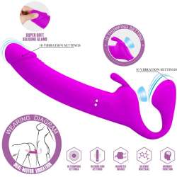 PRETTY LOVE ZANINI DILDO STRAP ON SIN ARNES 10 VIBRACIONES MORADO
