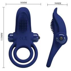 PRETTY LOVE BRONSON DOBLE ANILLO CON VIBRACIaN AZUL