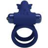 PRETTY LOVE JAMELE DOBLE ANILLO CON VIBRACIaN ESTIMULADOR MARIPOSA AZUL