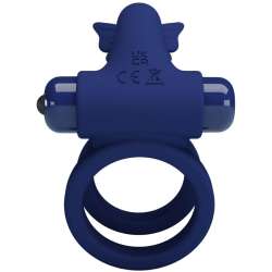 PRETTY LOVE JAMELE DOBLE ANILLO CON VIBRACIaN ESTIMULADOR MARIPOSA AZUL