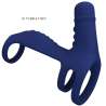 PRETTY LOVE ELISH ANILLO VIBRADOR CON EXTENSIaN AZUL