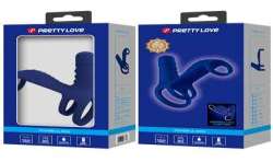 PRETTY LOVE ELISH ANILLO VIBRADOR CON EXTENSIaN AZUL