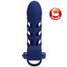PRETTY LOVE ALTAF ANILLO VIBRADOR CON FUNDA DE SILICONA AZUL
