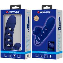 PRETTY LOVE ALTAF ANILLO VIBRADOR CON FUNDA DE SILICONA AZUL